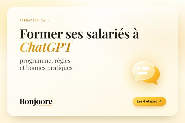 Former ses salariés à ChatGPT : programme, règles et bonnes pratiques. Couverture de l'article Bonjoore